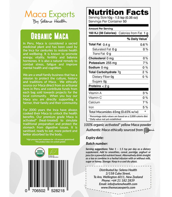 Seleno Health Organic Peruvian Maca